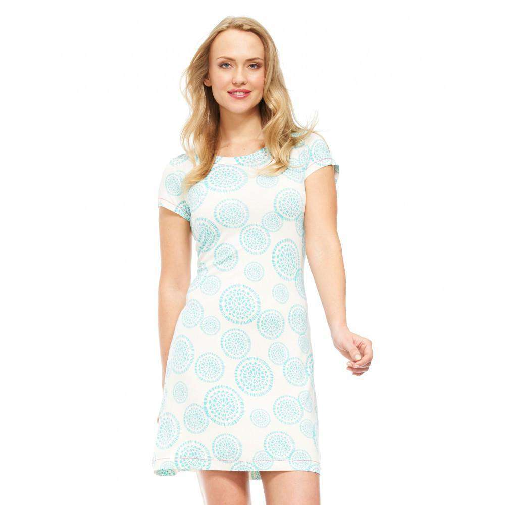 Mandala Turquoise Tee Shirt Dress by Hatley - Country Club Prep