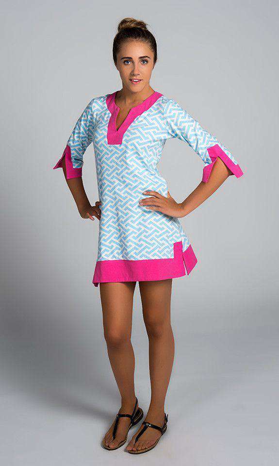 Molly Knitted Dress in Blue by Malabar Bay - Country Club Prep
