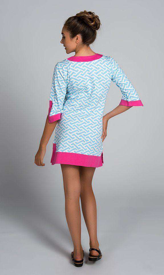 Molly Knitted Dress in Blue by Malabar Bay - Country Club Prep