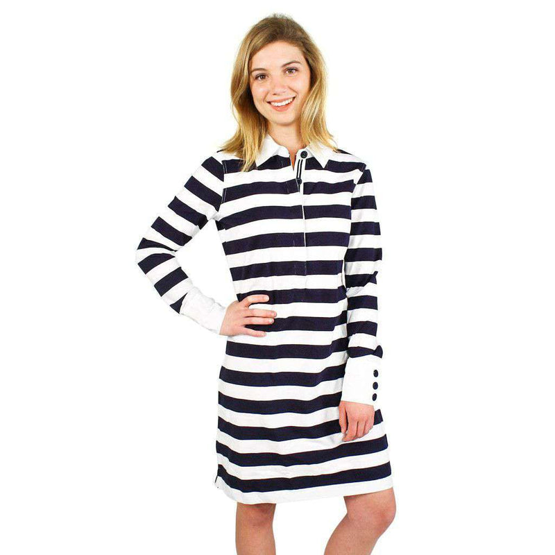 Tyler Boe Nattie Rugby Dress in Midnight and White – Country Club Prep