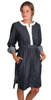 Nikki Dress in Navy Denim by Kayce Hughes - Country Club Prep