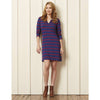 Peplum Sleeve Dress in Navy and Berry Stripe by Hatley - Country Club Prep