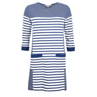 Rief Dress in Navy Cloud by Barbour - Country Club Prep