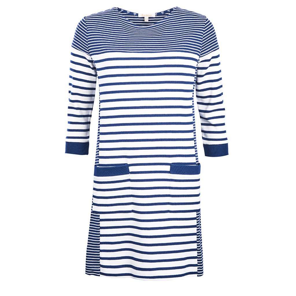 Rief Dress in Navy Cloud by Barbour - Country Club Prep