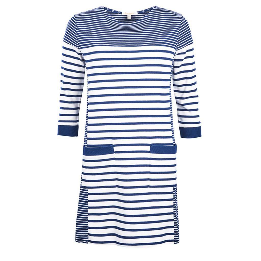 Rief Dress in Navy Cloud by Barbour - Country Club Prep