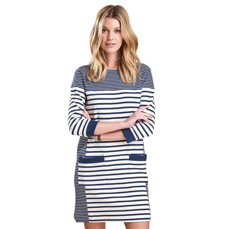 Rief Dress in Navy Cloud by Barbour - Country Club Prep