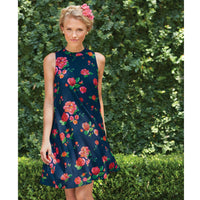 Sawyer Swing Dress in Navy Floral by Mud Pie - Country Club Prep