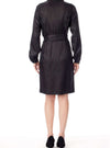 Scotland Wrap Dress in Black by Elizabeth McKay - Country Club Prep