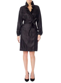 Scotland Wrap Dress in Black by Elizabeth McKay - Country Club Prep