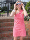 Serena Eyelet Dress in Coral by Tracy Negoshian - Country Club Prep