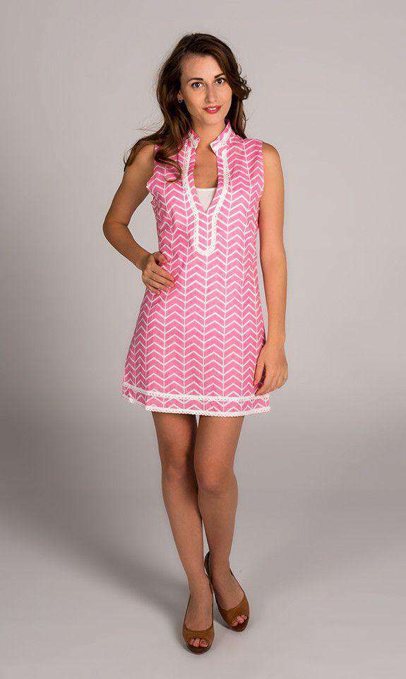 Shift Dress in Pink by Malabar Bay - Country Club Prep