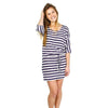 St. Barth Dress in Indigo & White Stripe by Hiho - Country Club Prep