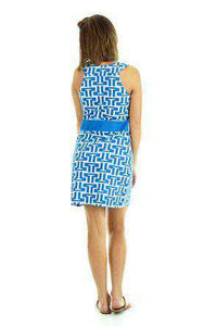 Steffi Shift Dress in Royal and White by Tracy Negoshian - Country Club Prep
