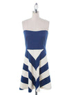 strapless-ponte-dress-in-navy-with-navy-cream-chevron-skirt-by-judith-march - Country Club Prep