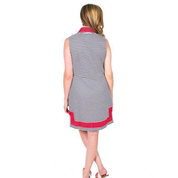 Striped Tunic Dress in Navy and White by Sail to Sable - Country Club Prep