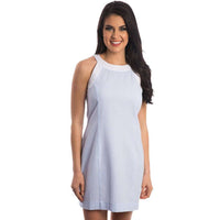 The Arden Seersucker Dress in Light Blue by Lauren James - Country Club Prep