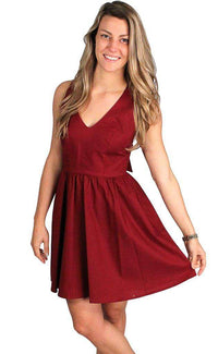 The Augusta Dress in Crimson by Lauren James - Country Club Prep
