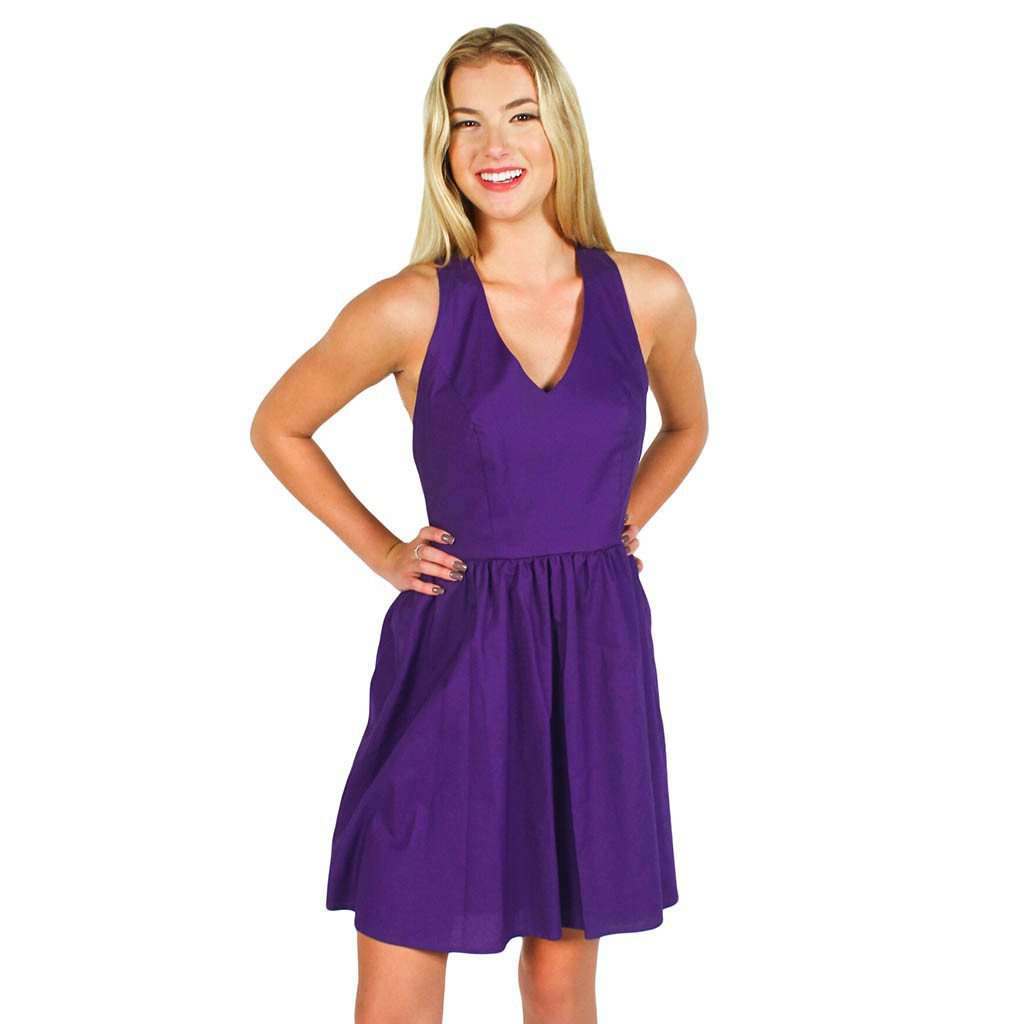 The Augusta Dress in Purple by Lauren James - Country Club Prep