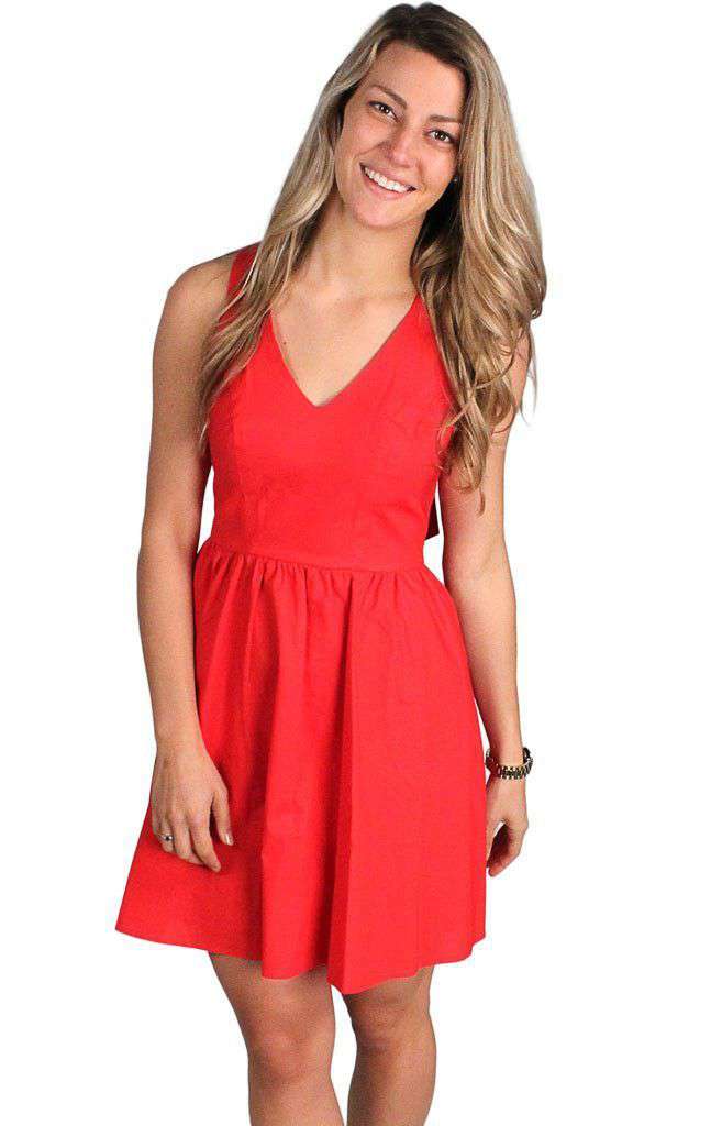 The Augusta Dress in Red by Lauren James - Country Club Prep