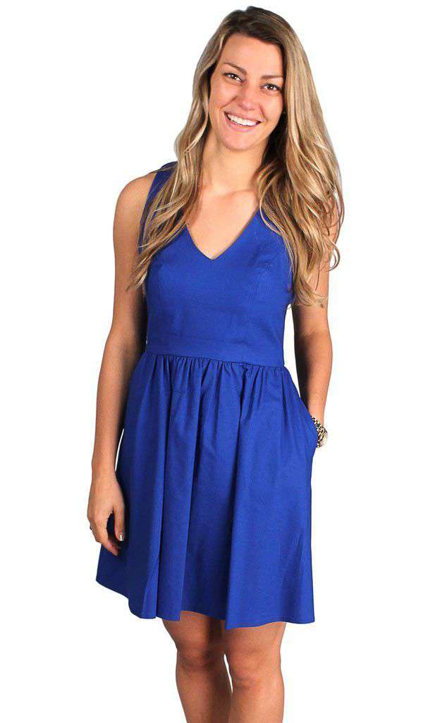 The Augusta Dress in Royal Blue by Lauren James - Country Club Prep