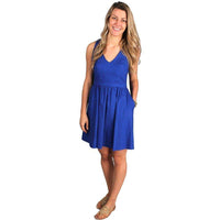 The Augusta Dress in Royal Blue by Lauren James - Country Club Prep