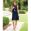 The Britain Scallop Dress in Navy by Mud Pie - Country Club Prep