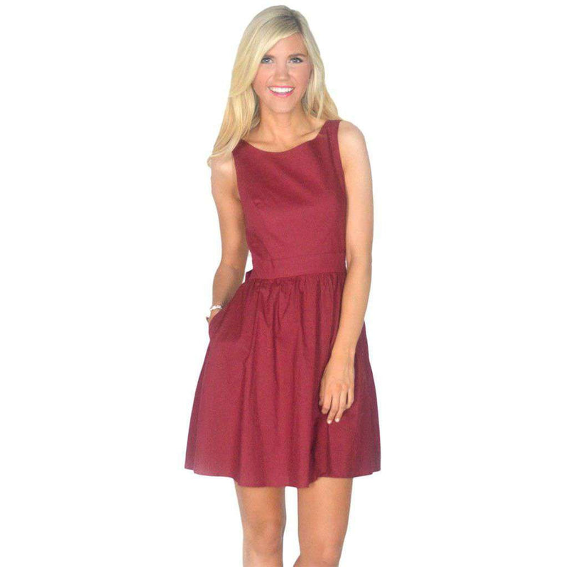 The Emerson Dress in Crimson by Lauren James - Country Club Prep