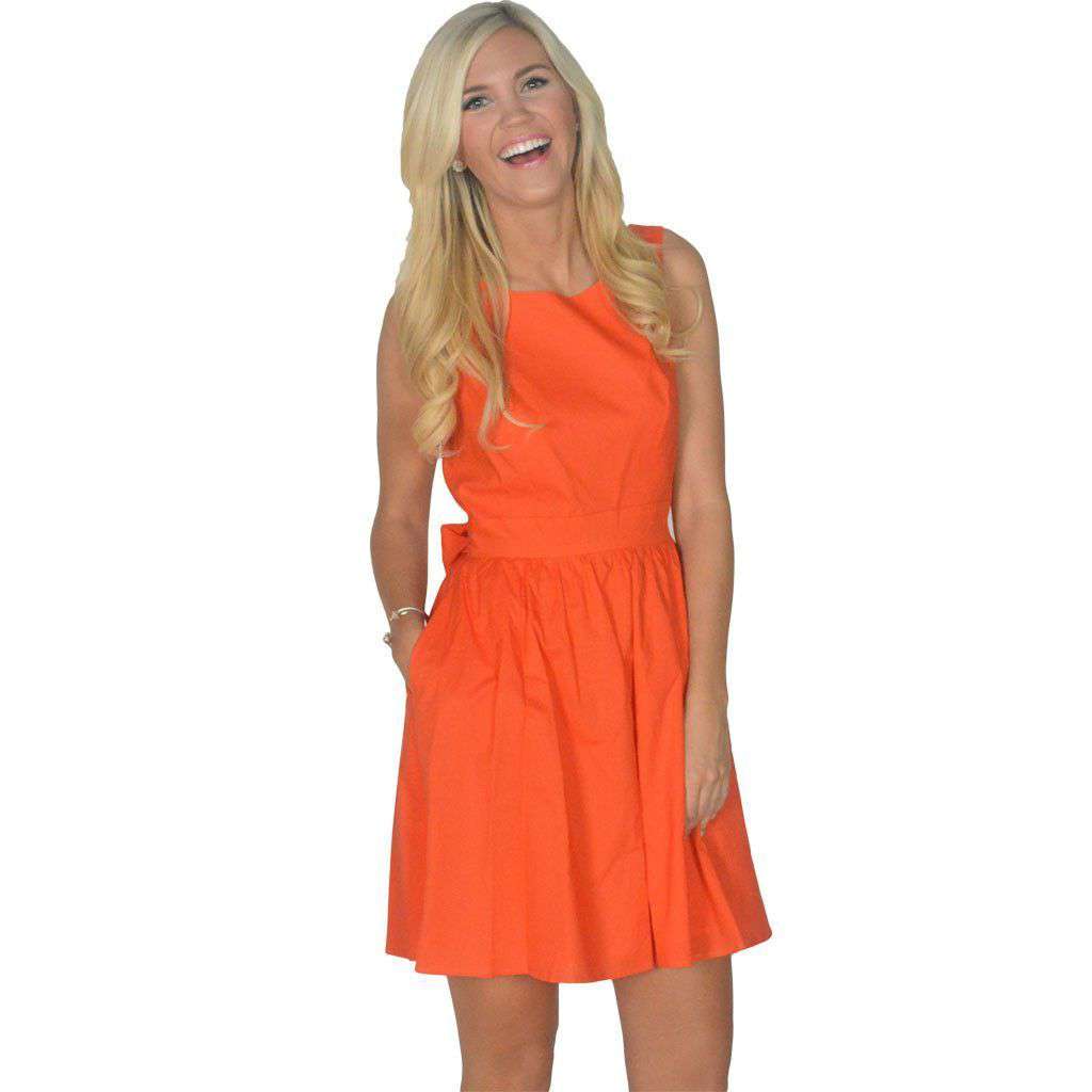 The Emerson Dress in Orange by Lauren James - Country Club Prep