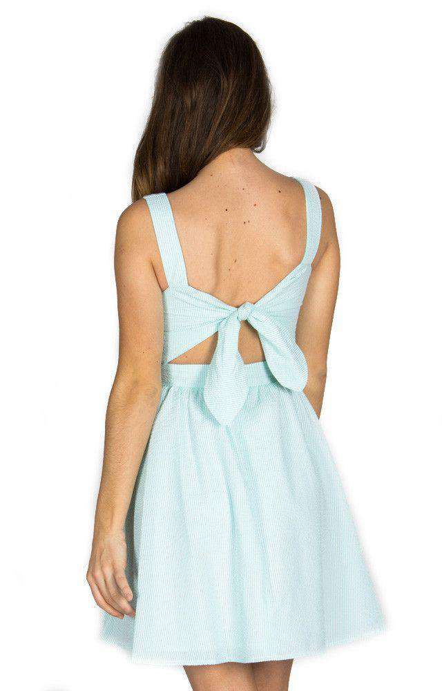 The Garrison Seersucker Dress in Mint by Lauren James - Country Club Prep