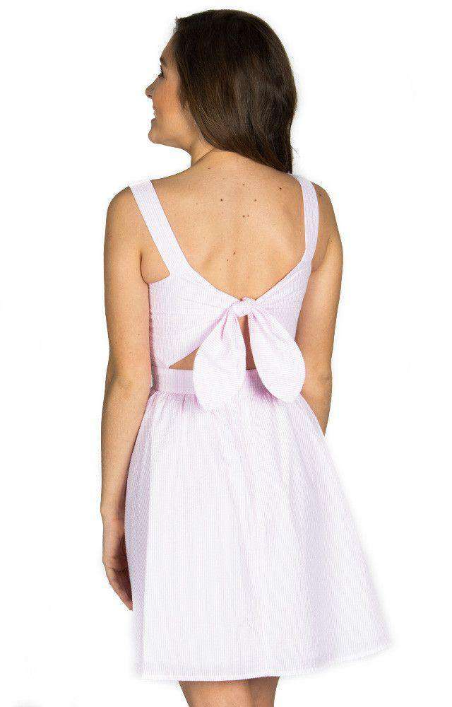 The Garrison Seersucker Dress in Pink by Lauren James - Country Club Prep