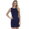 The Harper Solid Seersucker Dress in Midnight by Lauren James - Country Club Prep