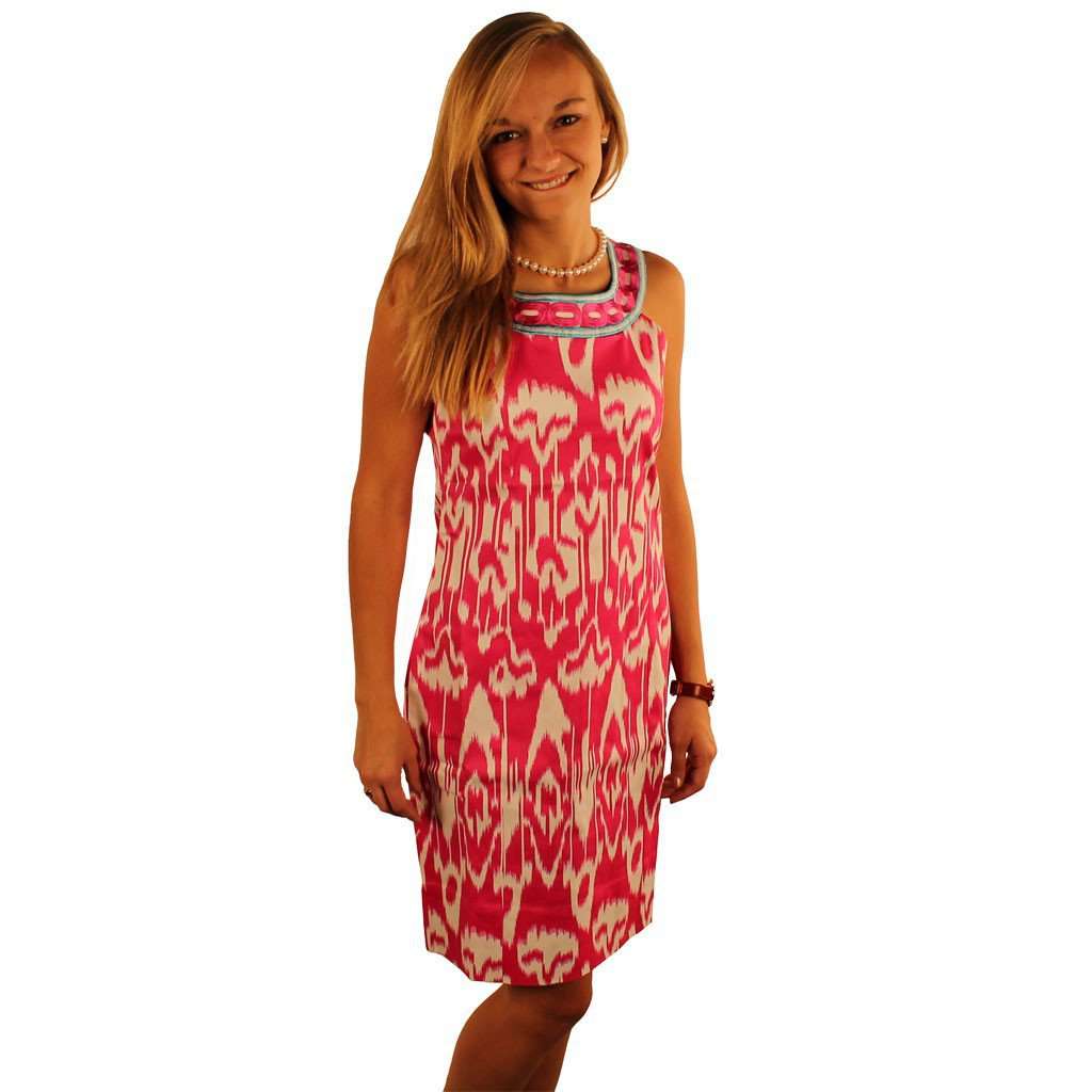 The Ikat Yoke Dress in Fuchsia by Gretchen Scott Designs - Country Club Prep