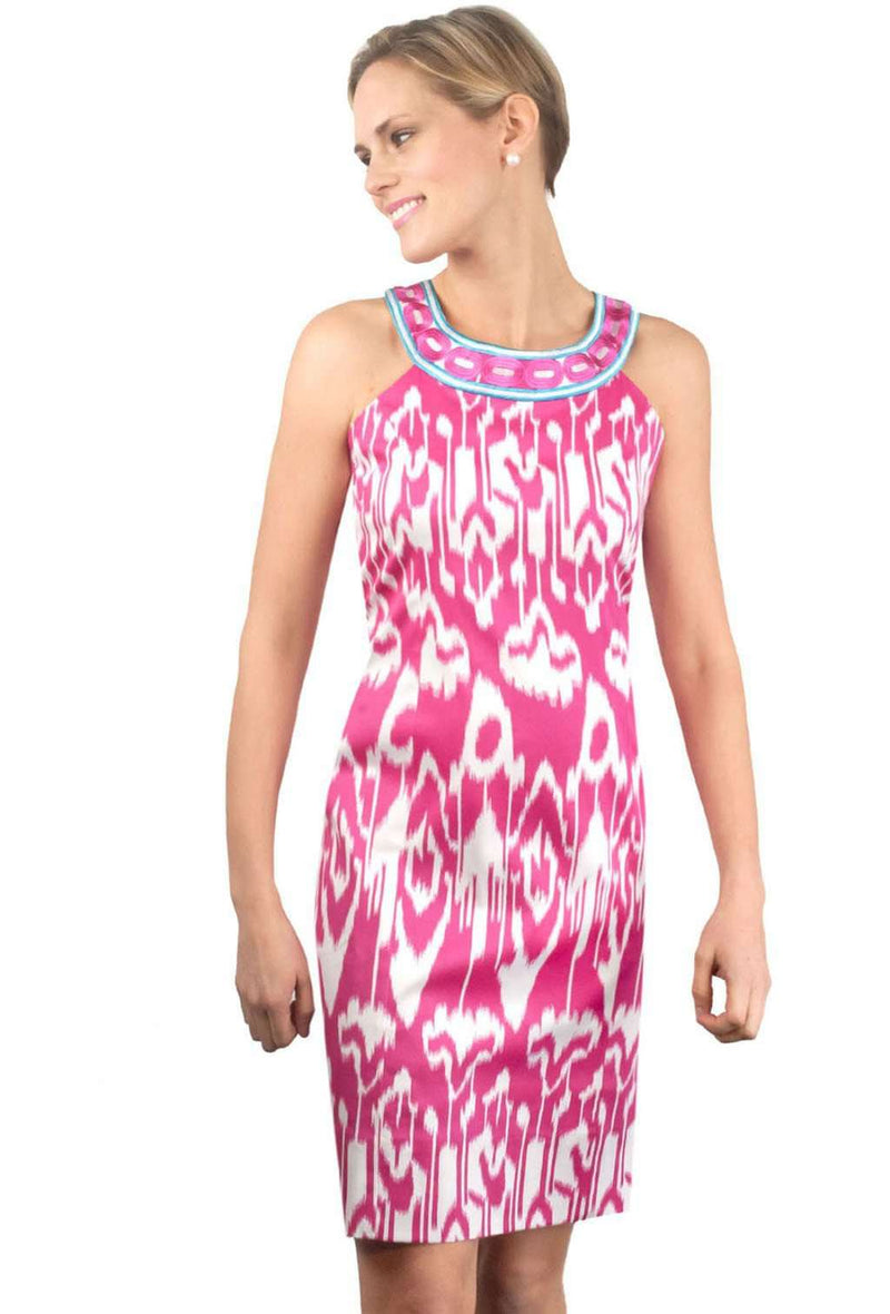 The Ikat Yoke Dress in Fuchsia by Gretchen Scott Designs - Country Club Prep