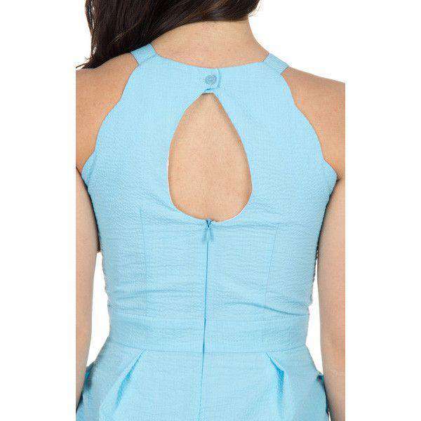Lauren James The Landry Solid Seersucker Dress in Powder Blue  Country  Club Prep