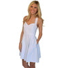 The Livingston Dress in Light Blue Seersucker by Lauren James - Country Club Prep