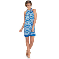 The Natalie Bow Tie dress in Blue Tile by Mud Pie - Country Club Prep