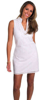 The Rope Eyelet Sleeveless Dress in White by Sail to Sable - Country Club Prep