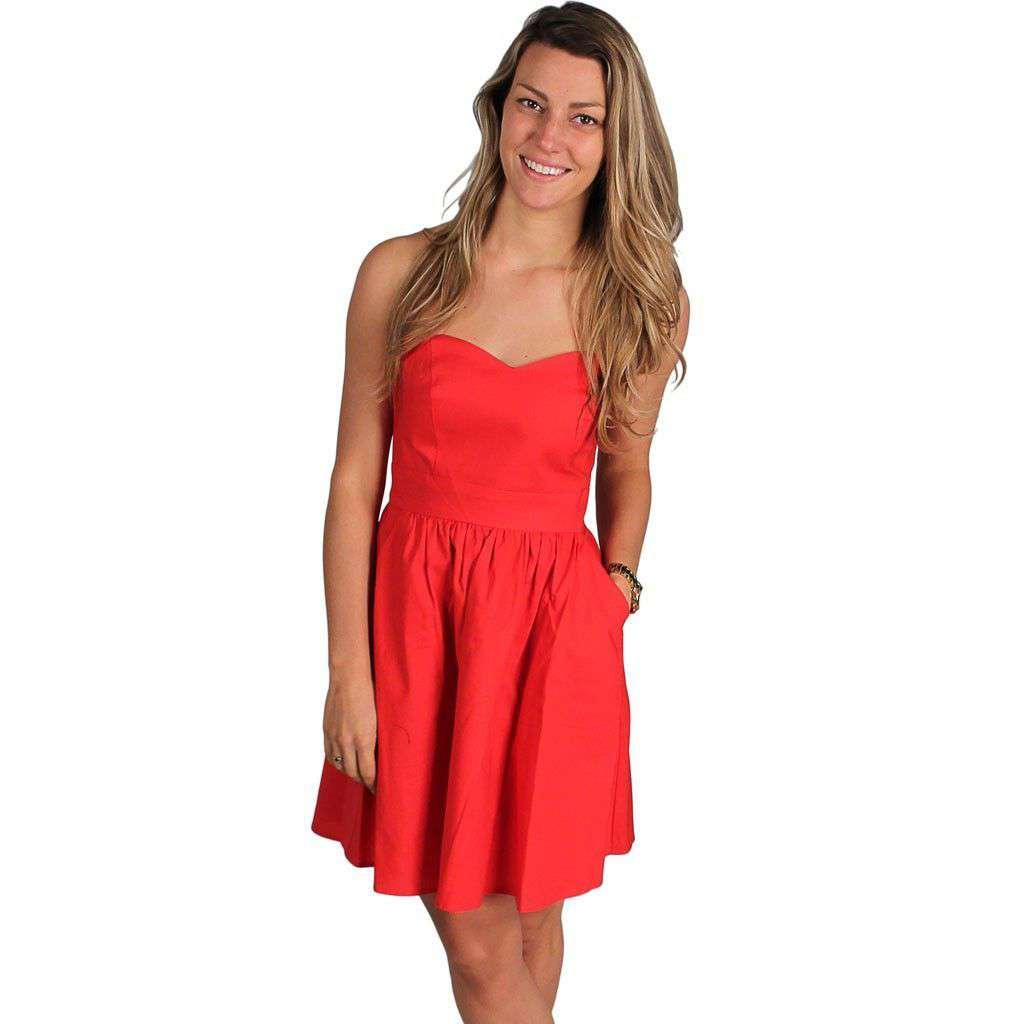 The Savannah Dress in Red by Lauren James - Country Club Prep