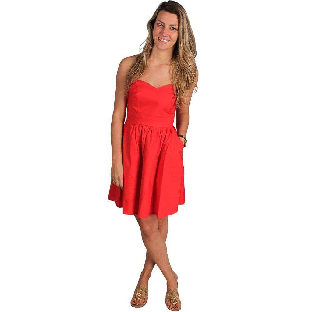 The Savannah Dress in Red by Lauren James - Country Club Prep