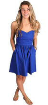 The Savannah Dress in Royal Blue by Lauren James - Country Club Prep