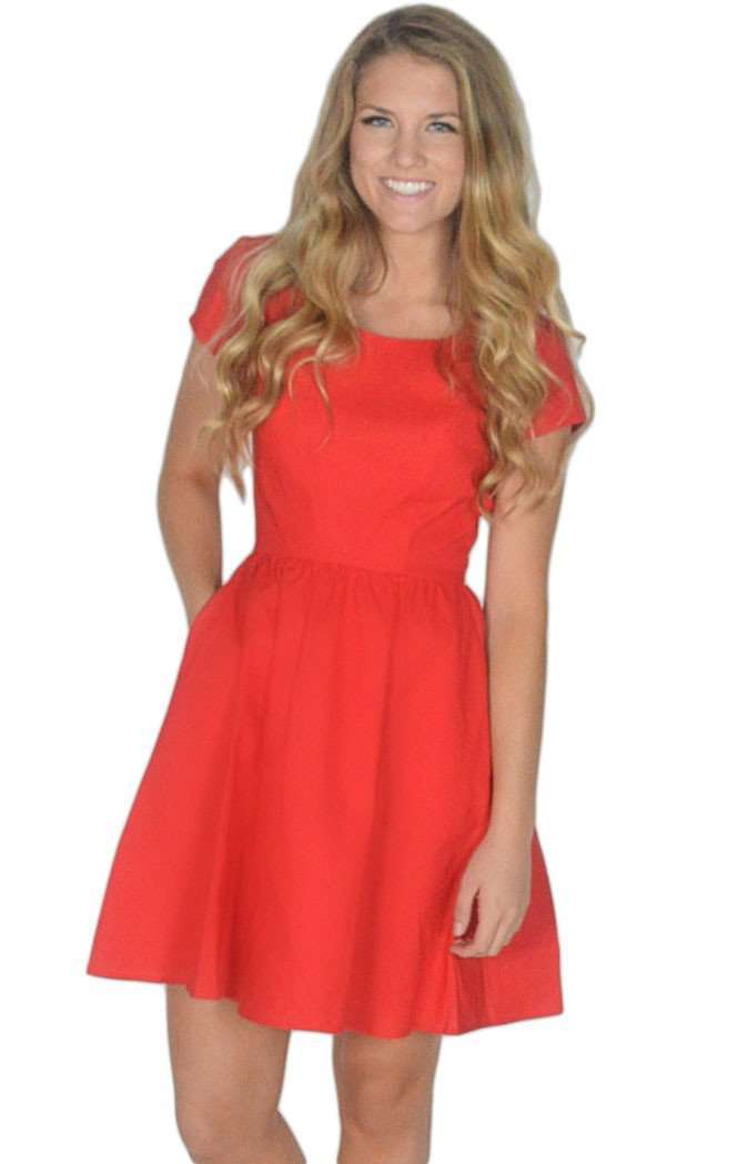 The Sheridan Dress in Red by Lauren James - Country Club Prep