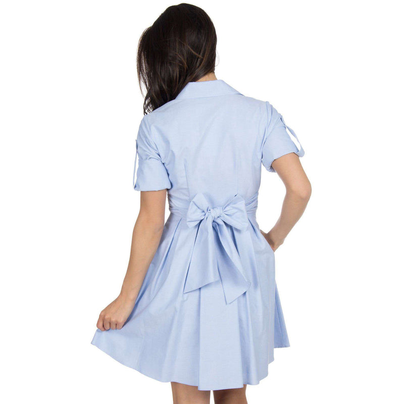 The Taylor Oxford Dress in Blue by Lauren James - Country Club Prep
