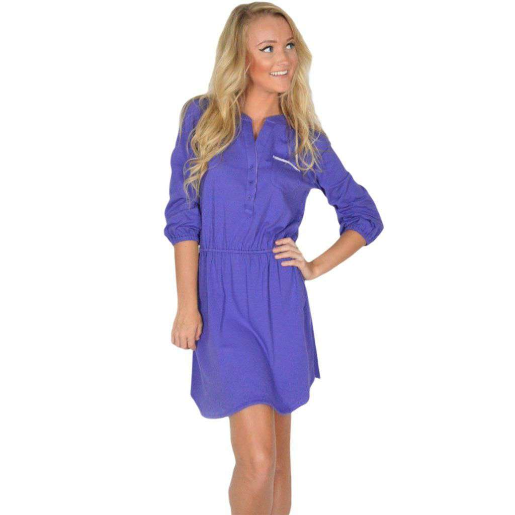 The Virginia Jersey Dress in Purple by Lauren James - Country Club Prep