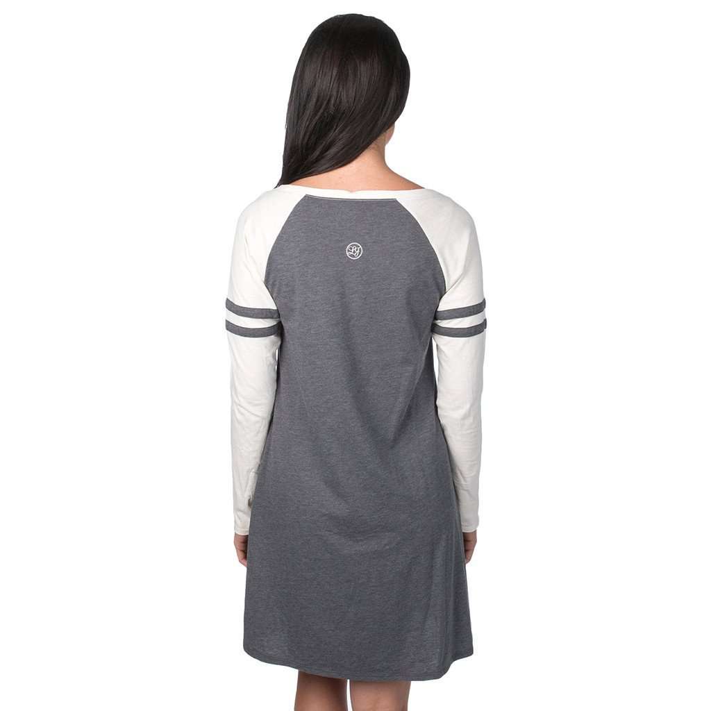 Varsity Long Sleeve Dress in Ivory by Lauren James - Country Club Prep