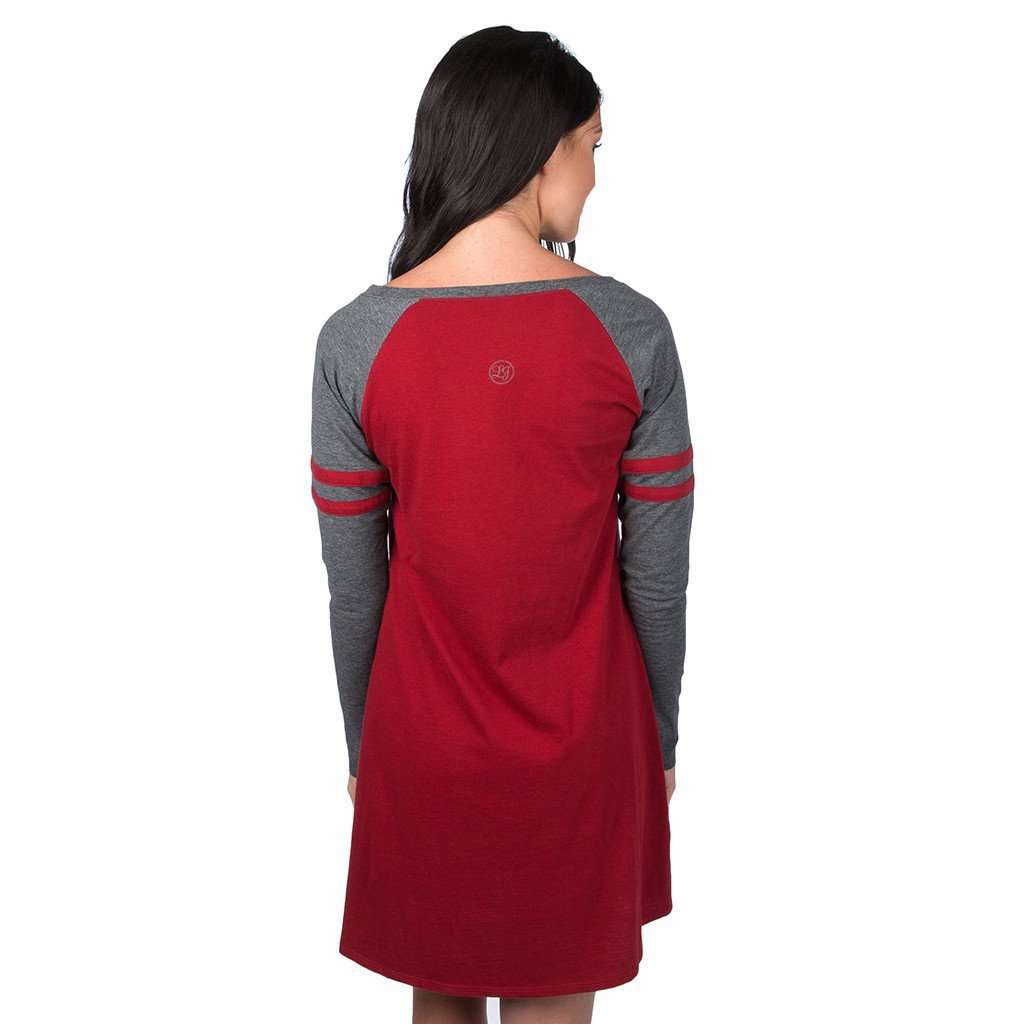 Varsity Long Sleeve Dress in Red by Lauren James - Country Club Prep