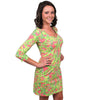 Vintage Knit V-neck Dress in Pink Ed's Bananas by Barbara Gerwit - Country Club Prep