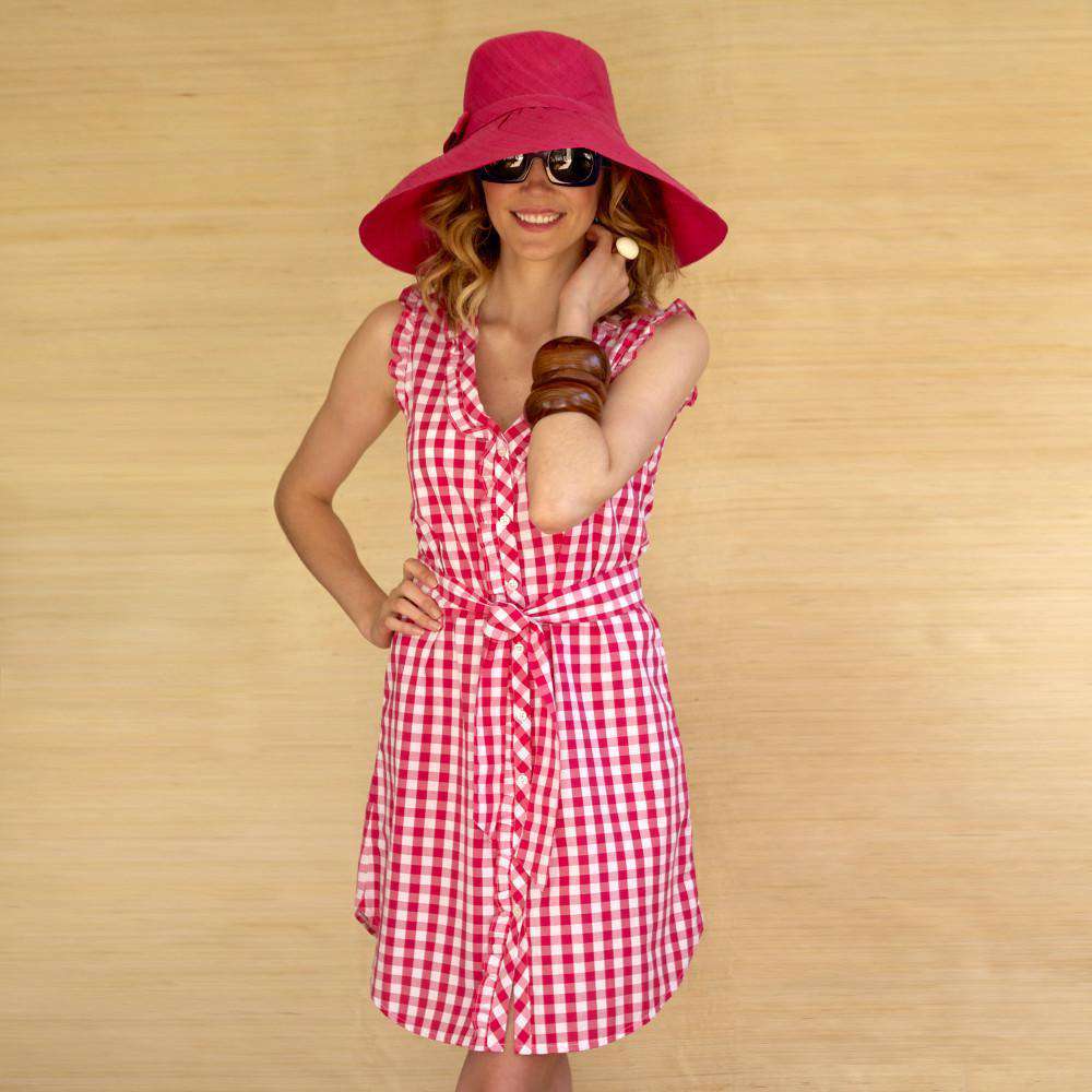 Willa Dress in Pink Gingham by Kayce Hughes - Country Club Prep