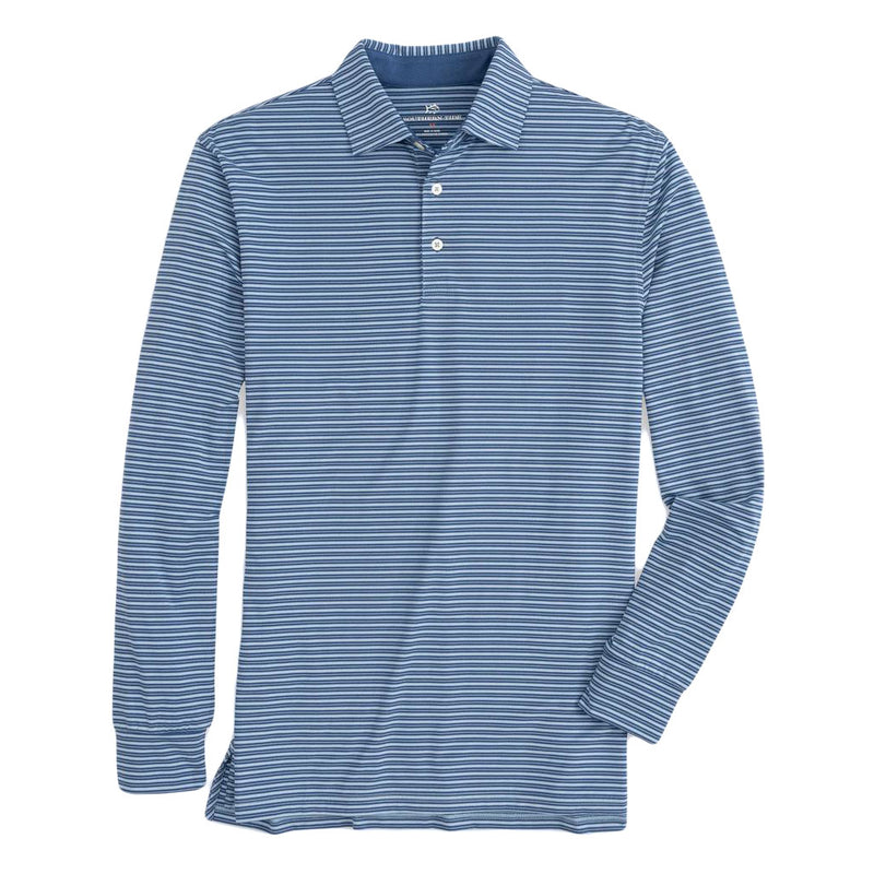 Driver Heather Long Sleeve Performance Polo by Southern Tide - Country Club Prep