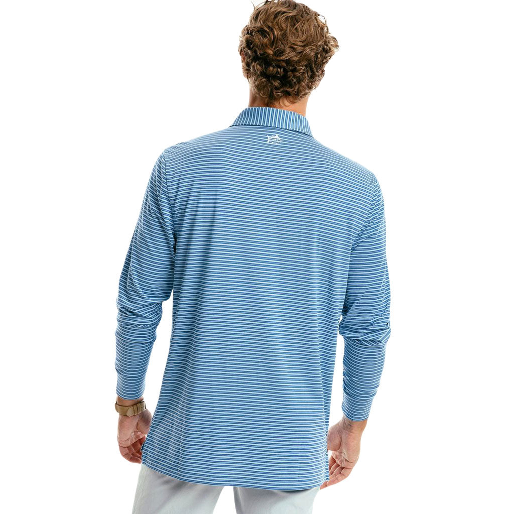 Driver Heather Long Sleeve Performance Polo by Southern Tide - Country Club Prep