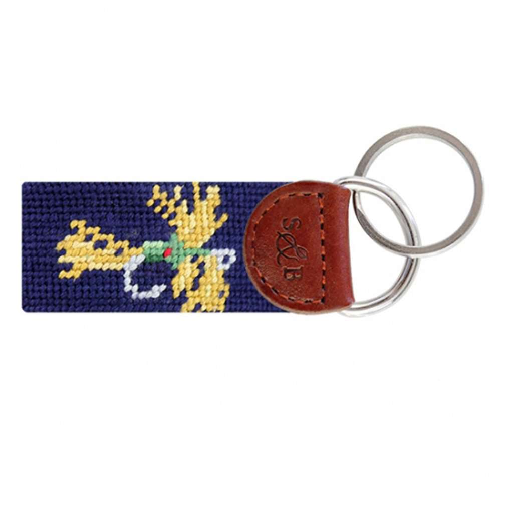 Fishing Fly Needlepoint Key Fob by Smathers & Branson - Country Club Prep